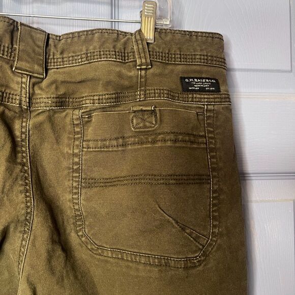 GH Bass & Co Mens Made in USA Dark Green Work Pant Size 40/28* Straight Leg - Picture 7 of 10